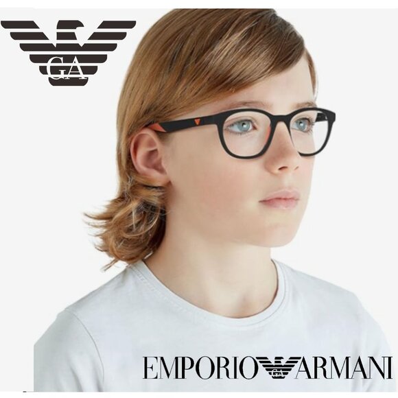 New Emporio Armani Kids' Glasses w Clip On Sunglasses - Picture 1 of 13